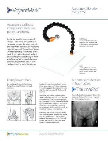 Accurately calibrate images and measure patient ... - Voyant Health