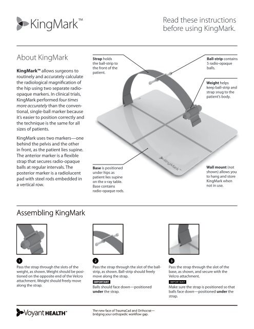 KingMark Instruction Sheet - Voyant Health