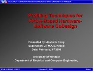 Profiling Techniques for FPGA-Based Hardware- Software CoDesign