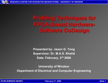 Profiling Techniques for FPGA-Based Hardware- Software CoDesign