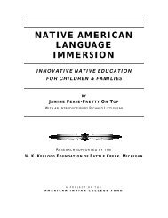 Native American Language Immersion - American Indian Higher ...