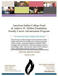 American Indian College Fund & Andrew W. Mellon Foundation ...