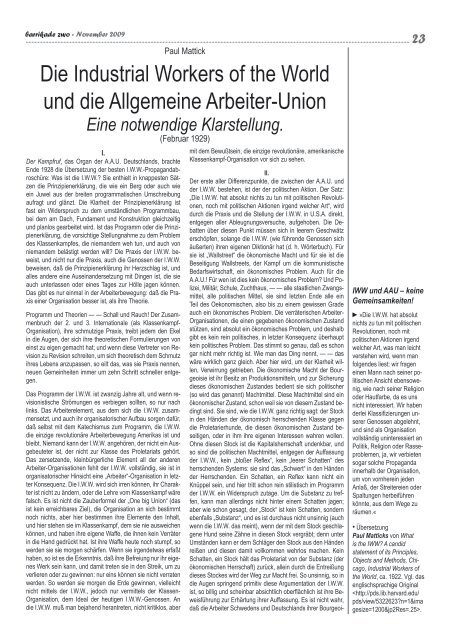 FAUD gegen Allgemeine Arbeiter-Union 1921