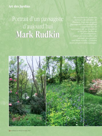 Mark Rudkin Mark Rudkin - Société Nationale d'Horticulture de France