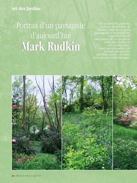 Mark Rudkin Mark Rudkin - Société Nationale d'Horticulture de France