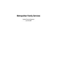 2009 Financial Statement - Metropolitan Family Services