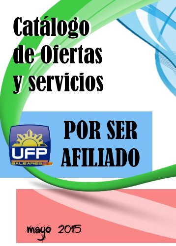 Catálogo de Ofertas y  Servicios POR SER AFILIADO - MAYO
