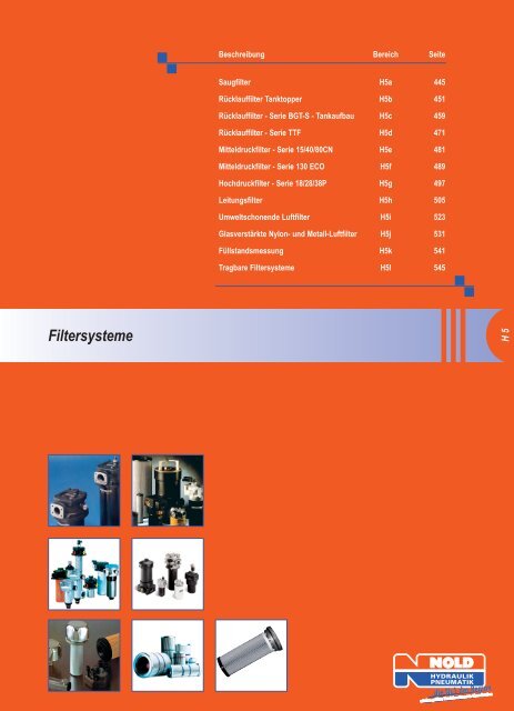 Filtersysteme - Nold