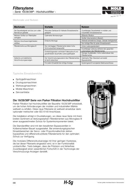 Filtersysteme - Nold