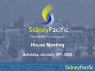 Presentation - Sidney Pacific Graduate Community - MIT