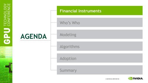 Computational Finance on the GPU