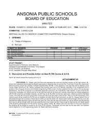 02-26-13 curriculum - Ansonia Public Schools