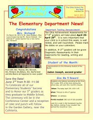 The Elementary Department News! - Ohio School for the Deaf