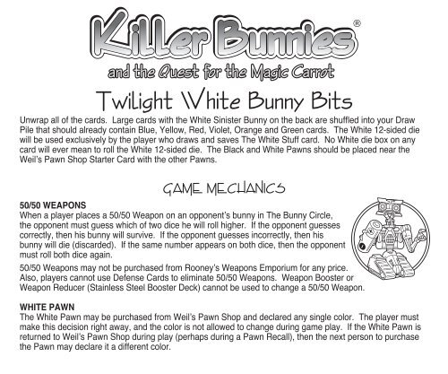 Twilight White Bunny Bits - Killer Bunnies