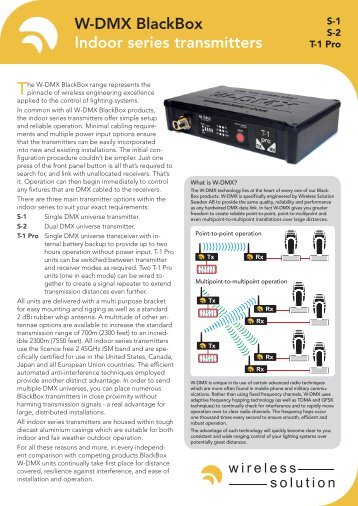 W-DMX BlackBox Indoor series transmitters - Chameleon