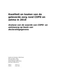 Kwaliteit en kosten van de geleverde zorg rond COPD en ... - LVG