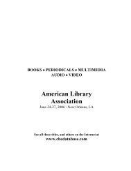 American Library Association - Combined Book Exhibit