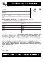 referee registration form please complete reverse of this form!