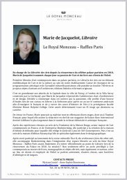 Marie de Jacquelot, Responsable Librairie des Arts - Le Royal ...