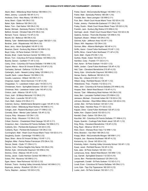 2006 OHSAA STATE WRESTLING TOURNAMENT - Jakes Wrestling