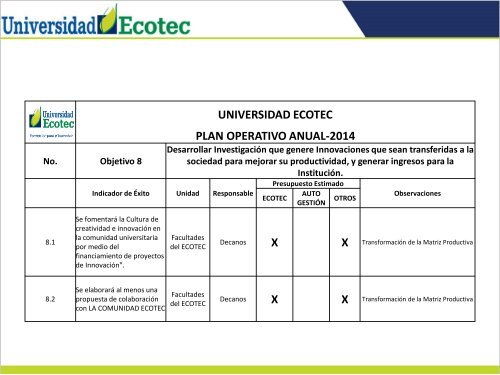 Rendición de Cuentas 2014