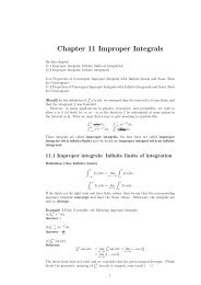 Chapter 11 Improper Integrals