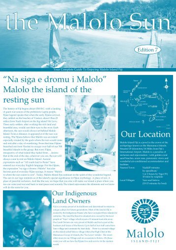 Na siga e dromu i Malolo - Malolo Island Resort