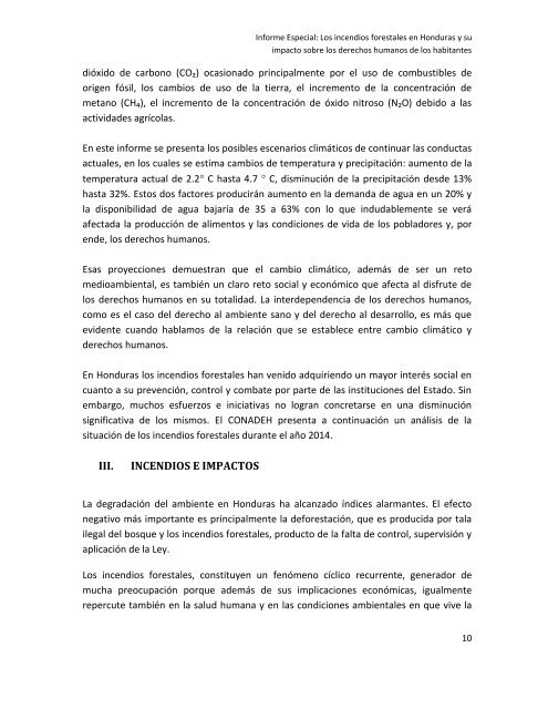 Informe Especial INCENDIOS FORESTALES marzo 2015