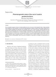 Pharmacognostic study of the root of Justicia gendarussa Burm