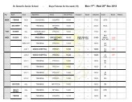 Boys Sports FixturesResults 2012-13 - St. Gerard's School