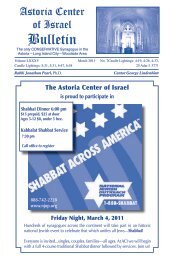 March 2011 (PDF) - Astoria Center of Israel