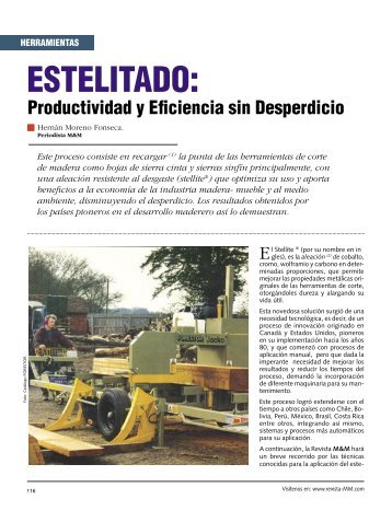 Herramientas ESTELITADO - Revista El Mueble y La Madera