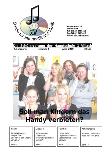 Soll man Kindern das Handy verbieten? - Hauptschule 1 ...