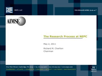 The Research Process at NEPC