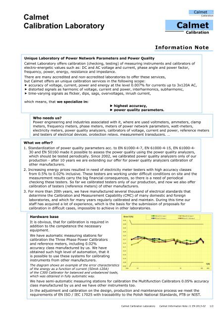 Calibration scope - Calmet