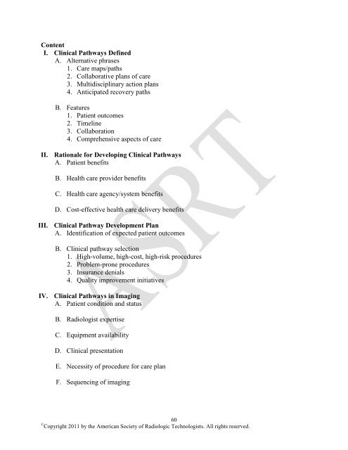 Radiologist Assistant Curriculum - American Society of Radiologic ...