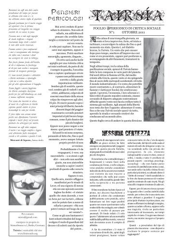 PENSIERI PERICOLOSI - Finimondo