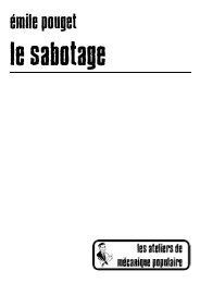 Le Sabotage - Infokiosques.net