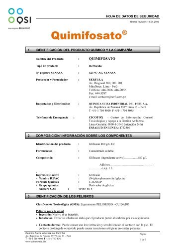 QuimifosatoÂ® - Qsi