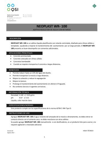 neoplast wr- 100 - Qsi