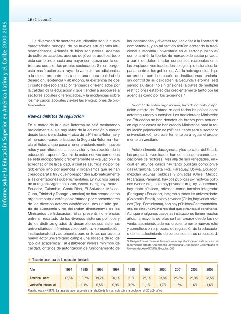 Informe sobre la educaciÃ³n superior en AmÃ©rica Latina y el ... - OEI