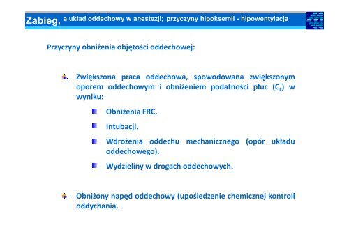 UkÅad oddechowy w czasie znieczulenia - Waldemar MachaÅa