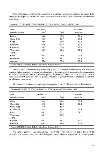 SituaciÃ³n educativa de AmÃ©rica Latina y el Caribe. 1980-2000