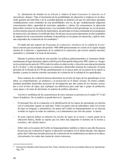 SituaciÃ³n educativa de AmÃ©rica Latina y el Caribe. 1980-2000