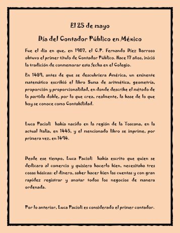 El 25 de mayo Día del Contador Público en México