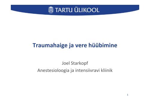 Traumahaige ja hÃ¼Ã¼bimine