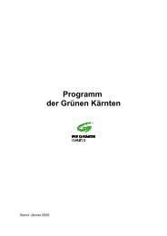 Programm der Grünen Kärnten - Die Grünen Kärnten