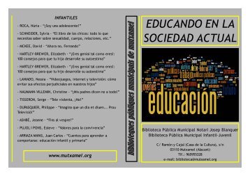 EDUCANDO EN LA SOCIEDAD ACTUAL - Mutxamel