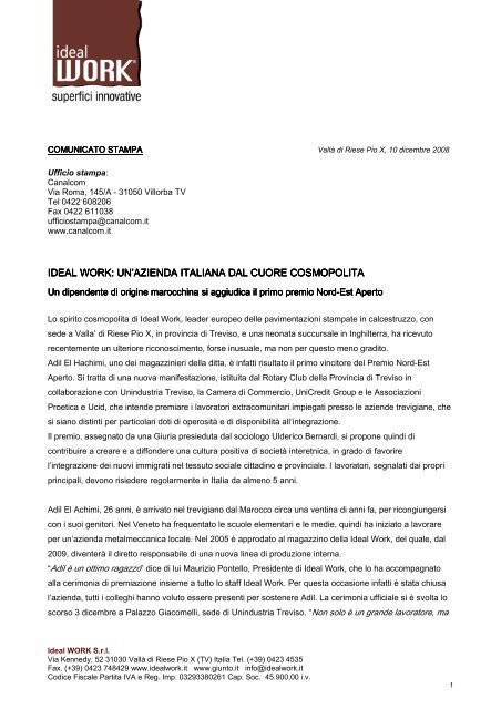 un'azienda italiana dal cuore cosmopolita ideal work: un'azienda ...