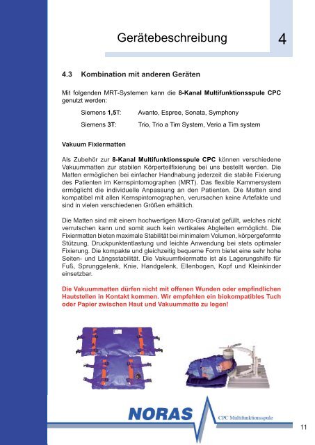 8-Kanal Multifunktionsspule Clothespincoil (CPC) - NORAS MRI ...